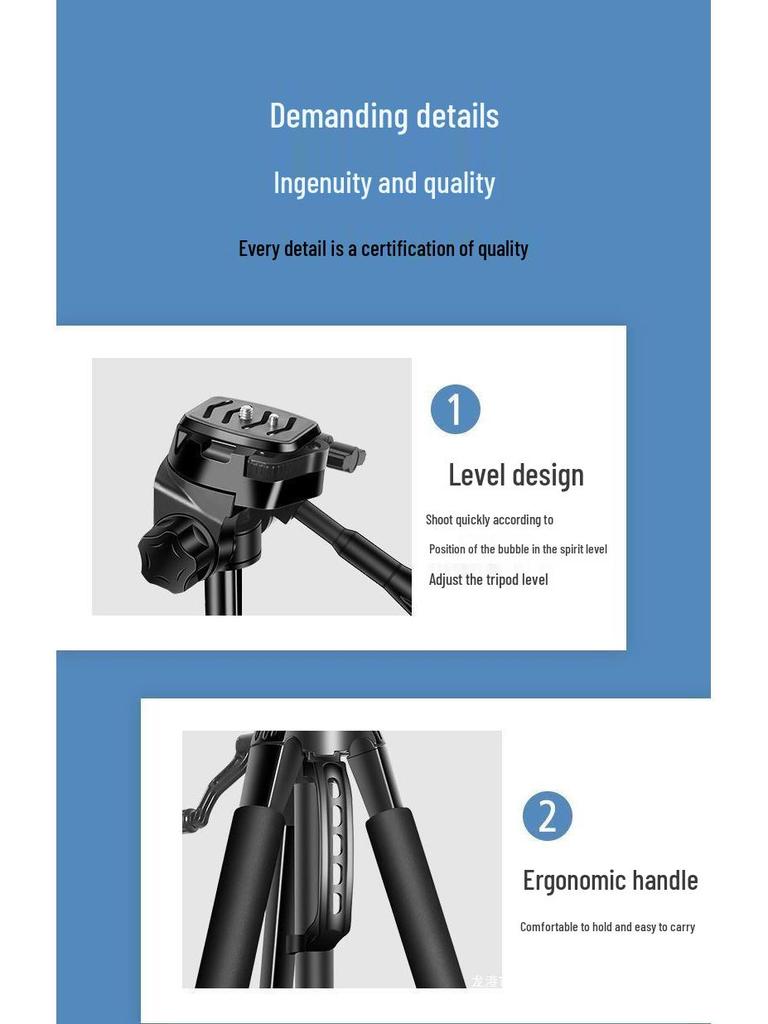 Universal Tripod with Phone Holder & Stabilizer for Photography, Videos, and Outdoor Use