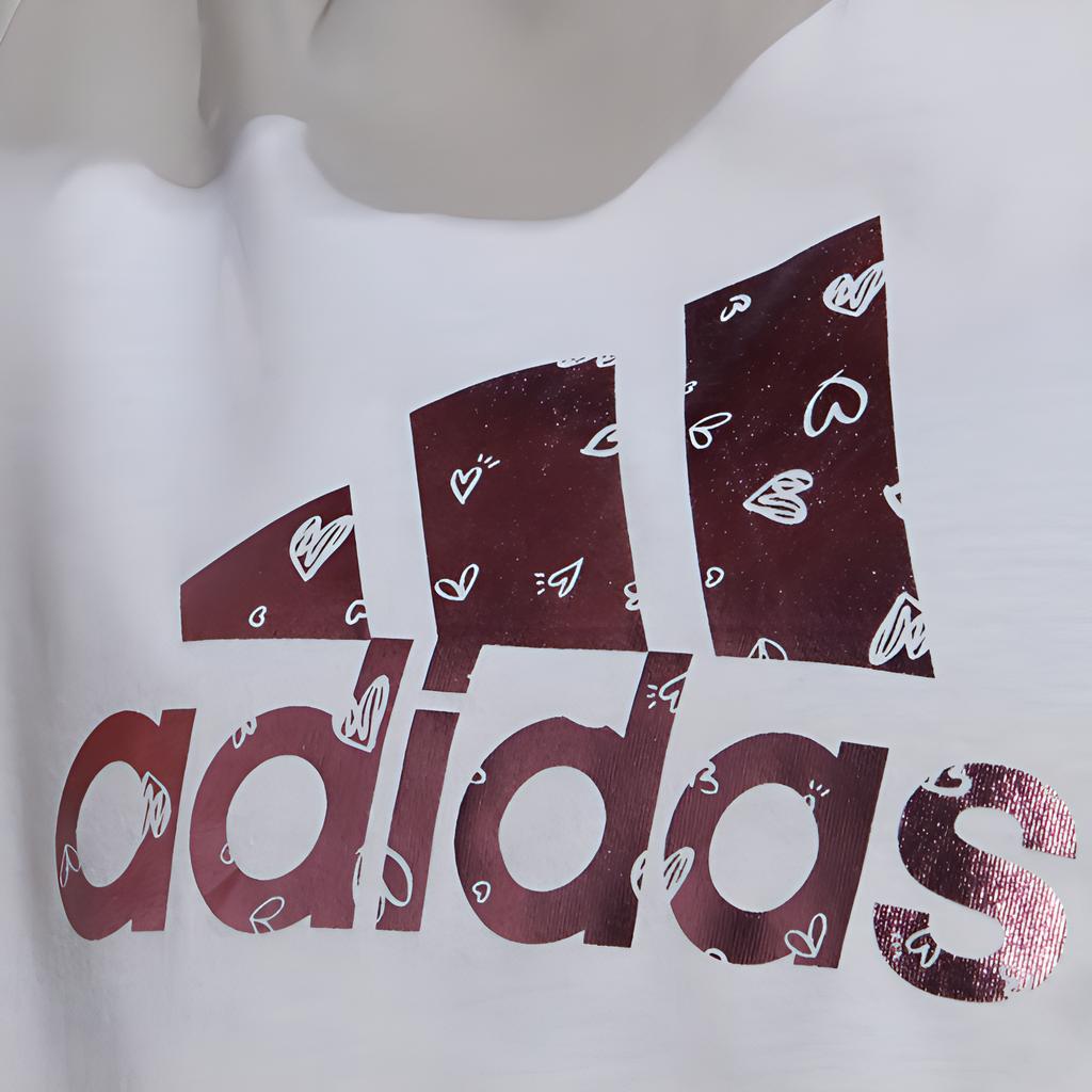 adidas T Shirts Women's White Crew Neck Moderate Straight Fit HB7128