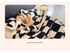 Checkerboard Double-Sided Fleece Blanket for Car, Sofa, Camping – Autumn/Winter Thickened
