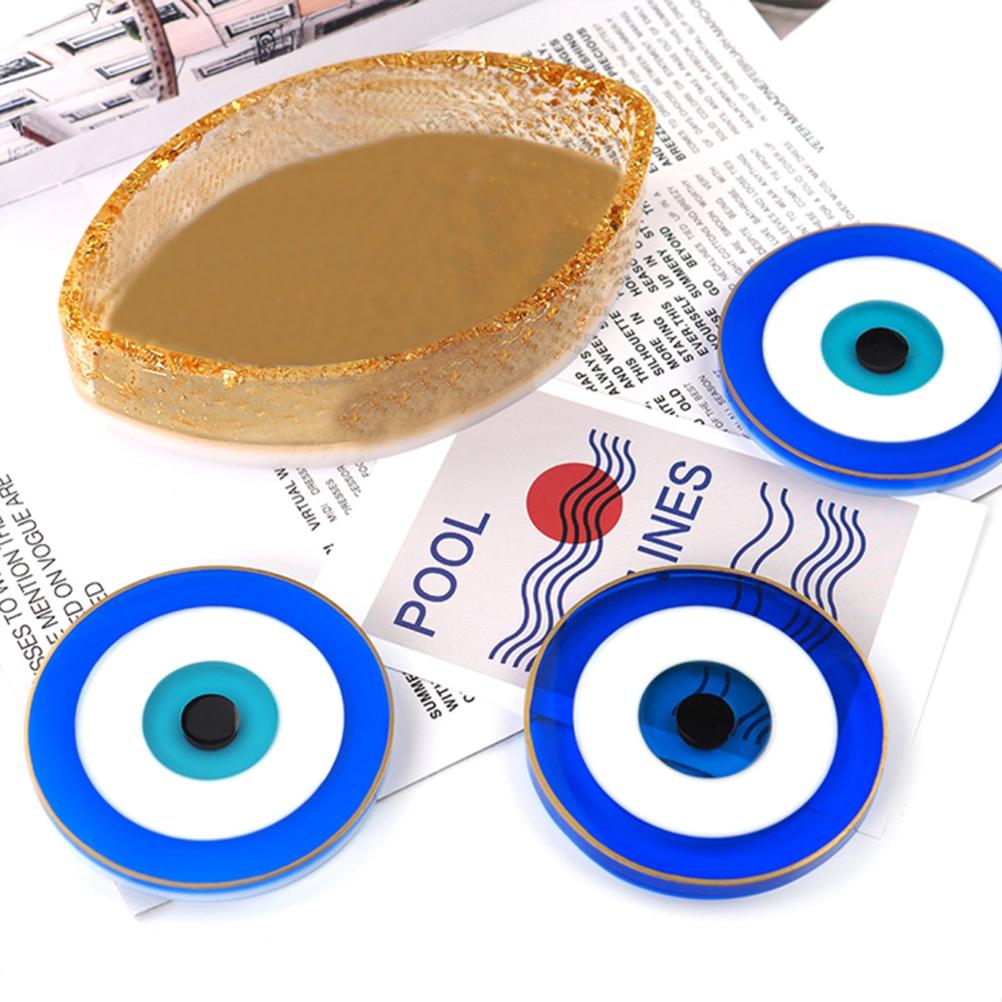DIY Resin Dripping Coaster Mold Blue Eye Round Coaster Mould Silicone Mould Great Gift for your Friends and Family