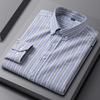 High Quality 100% Cotton Men's Shirts Long Sleeve Slim Fit Business Formal Striped Shirt Social Male Clothing Plus Size 5XL 6XL