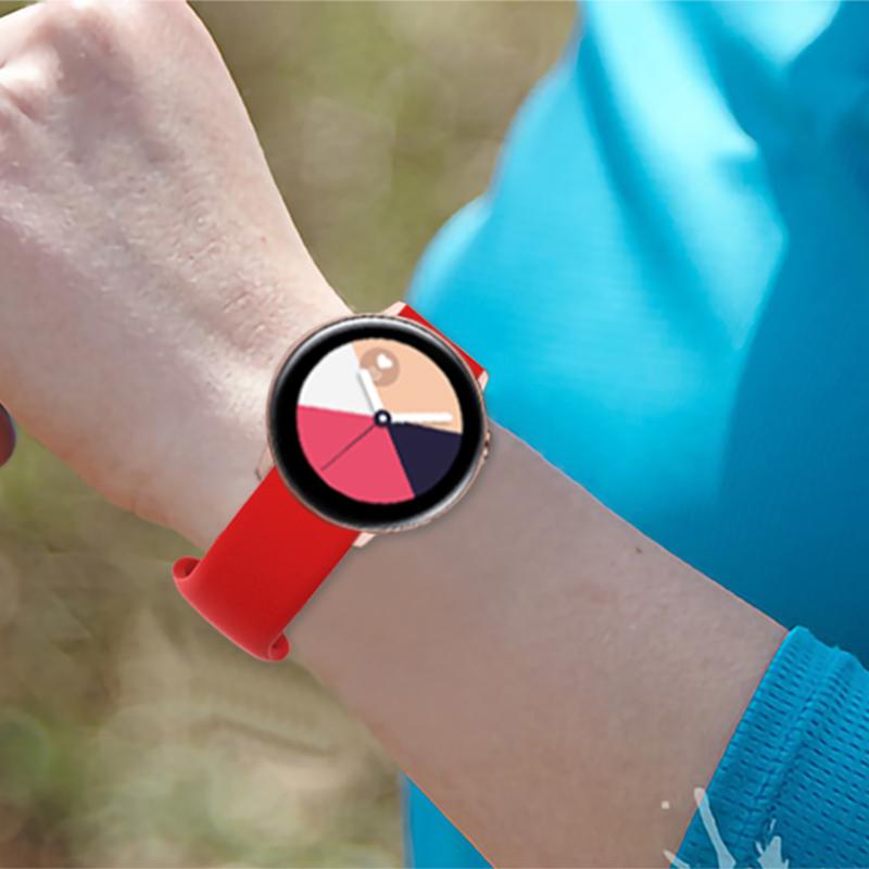 Butterfly Clasp Soft Silicone Watch Band Strap 20mm for Samsung Galaxy Watch4 Classic 46mm 42mm/Galaxy Watch4 44mm 40mm/Amazfit GTS 2E