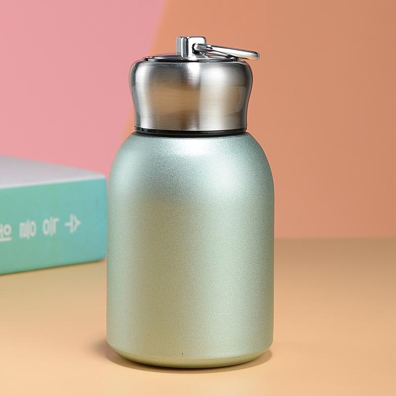 Simple And Fashionable Thermos Mug 304 Stainless Steel Liner Thermos Kettle Mini Portable Small Chubby Ding Water Cup
