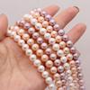 1String, Near Round Pearls, 8–9 mm, Natural Freshwater Pearl Beads, for DIY Necklaces, Bracelets, Anklets, Jewelry Making, 36cm