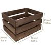 Caisse En Bois Marron - Creative Deco - 40 X 30 X 23 Cm - Rangement Bois - Vintage - Cagette En Bois