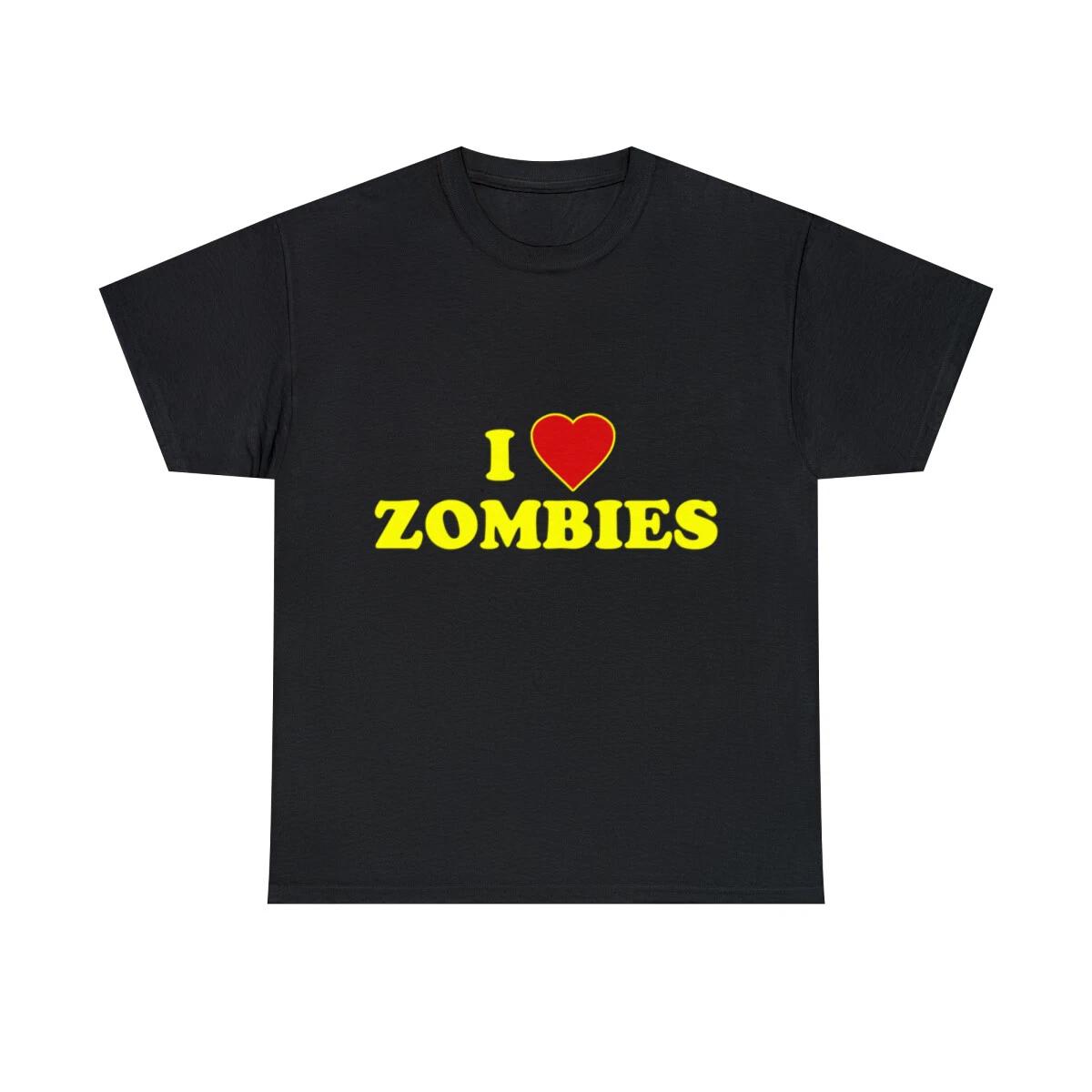 I Love Zombies Graphic Tee Shirt, S-5XL S