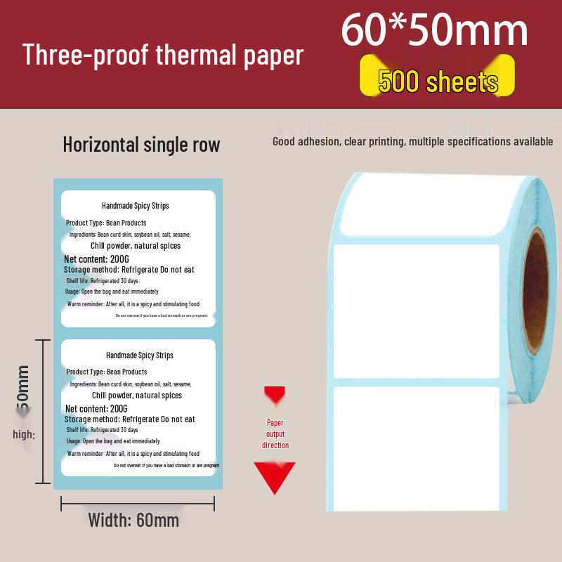 Waterproof Self-Adhesive Thermal Label Paper for ePacket Waybills, 100x150 Mm