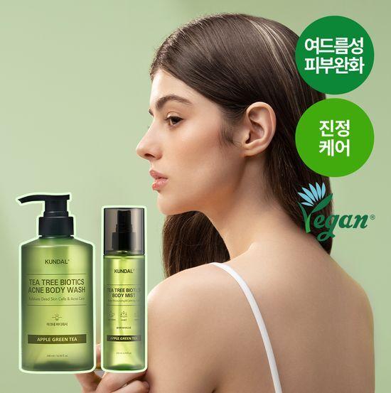 Choose one of the two Kundal Tea Tree Biotics Acne Body Wash/Body Mist options