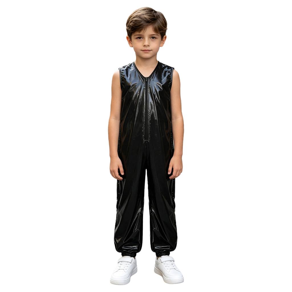Kinder Jungen Mädchen Adaptiver Overall Wasserabweisende Windelüberzug Body Ärmellos Reißverschluss Elastische Beinöffnung Strampler für Pool Strand Schwimmen
