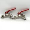 1PCS Lever Water Tap Zinc Alloy with Red Handle Faucet Adapter Hose Plug Garden Watering Garden Irrigation Accessory