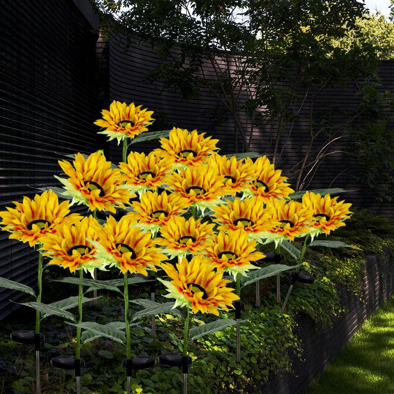 LED Light Source Solar Sunflower Decorative Lantern Romantic Atmosphere Light Home Decor