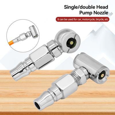 Car Tire Inflator Double-head Inflator Quick Inflat Nozzle Tire Pump Nozzle For Truck Motorcycles Dual Purpose Inflator Rod