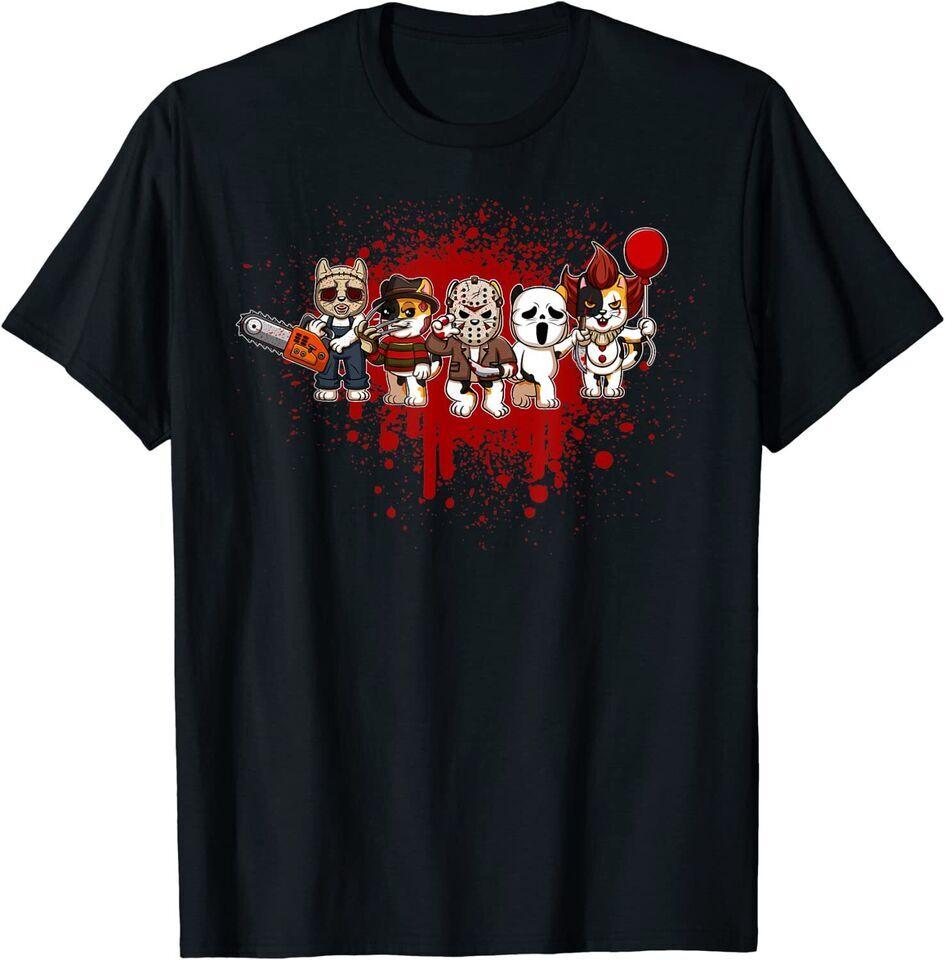 New My Little Horror Crew Halloween Calico Cat Unisex Funny T-shirt USA Tee XXXL