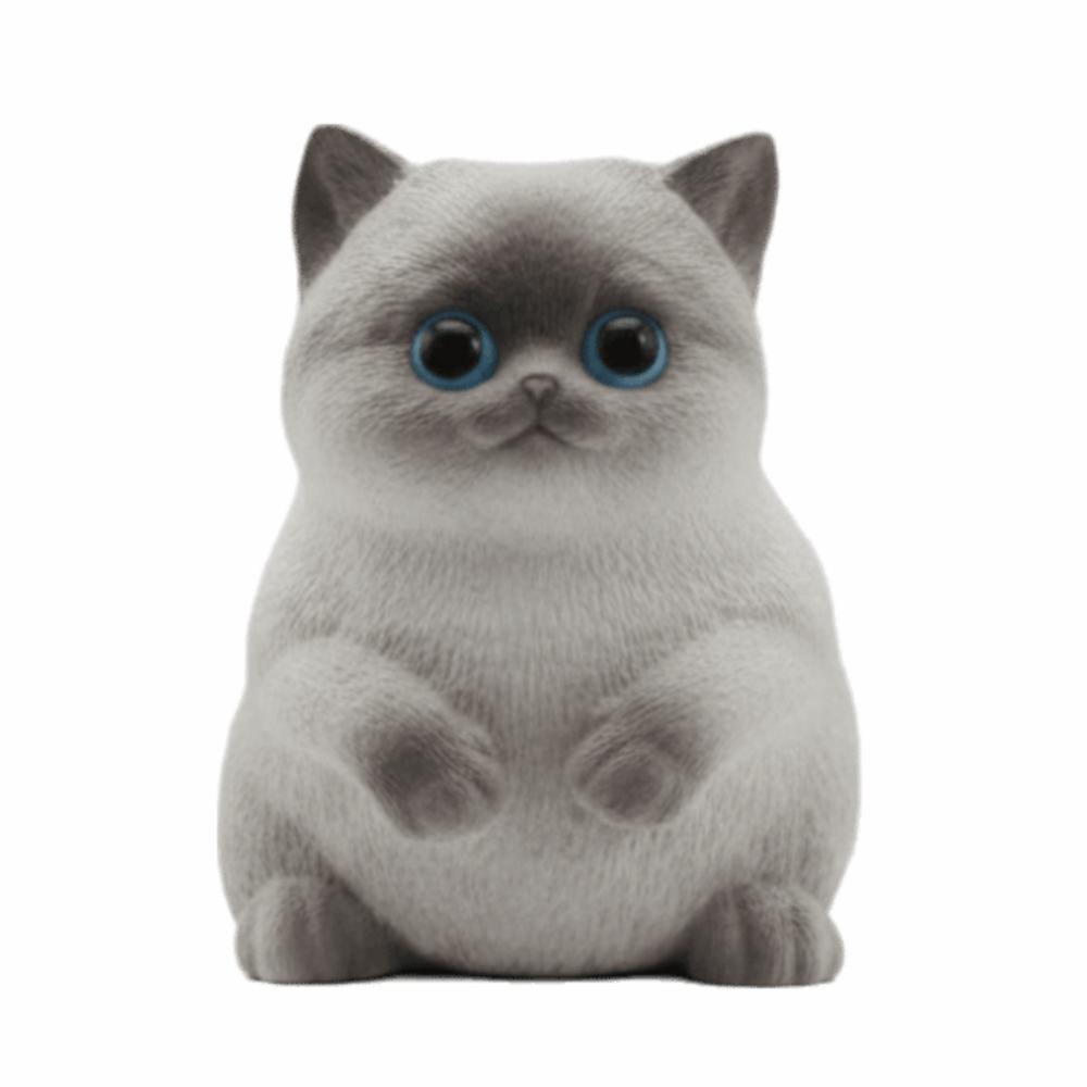 Slow Rebound Cat Squishy Toy Soft Silicone Cat Pinching  Toy Cat Squeeze Toy  For Adults