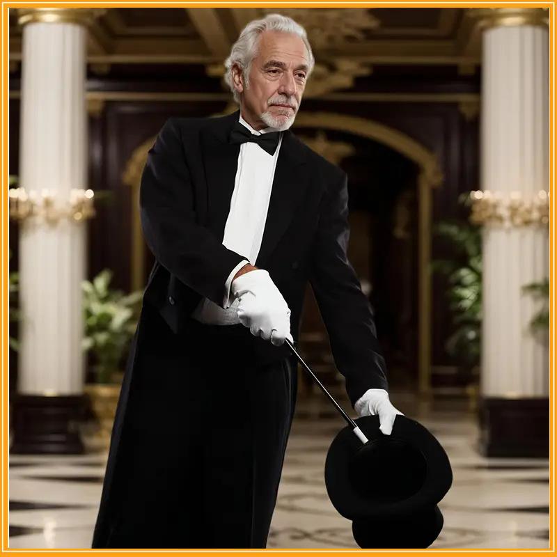 Magician role-playing stage performance costumes and props