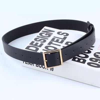 Women's Leather Belt With Square Wide Belts Female Slim Waistband Female Ladies Apparel Accessories