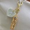 Ins Same Metal Rust Steel Mesh Pocket Lace Diy Bag Pendant Ins Explosive Silver Keychain