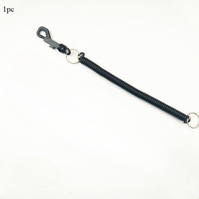 1Pc Stretching 2 Meters High-quality Bold Plastic Spring Rope with Keychain Elastic Rope Plastic Telescopic Rope with Hook Buckle
