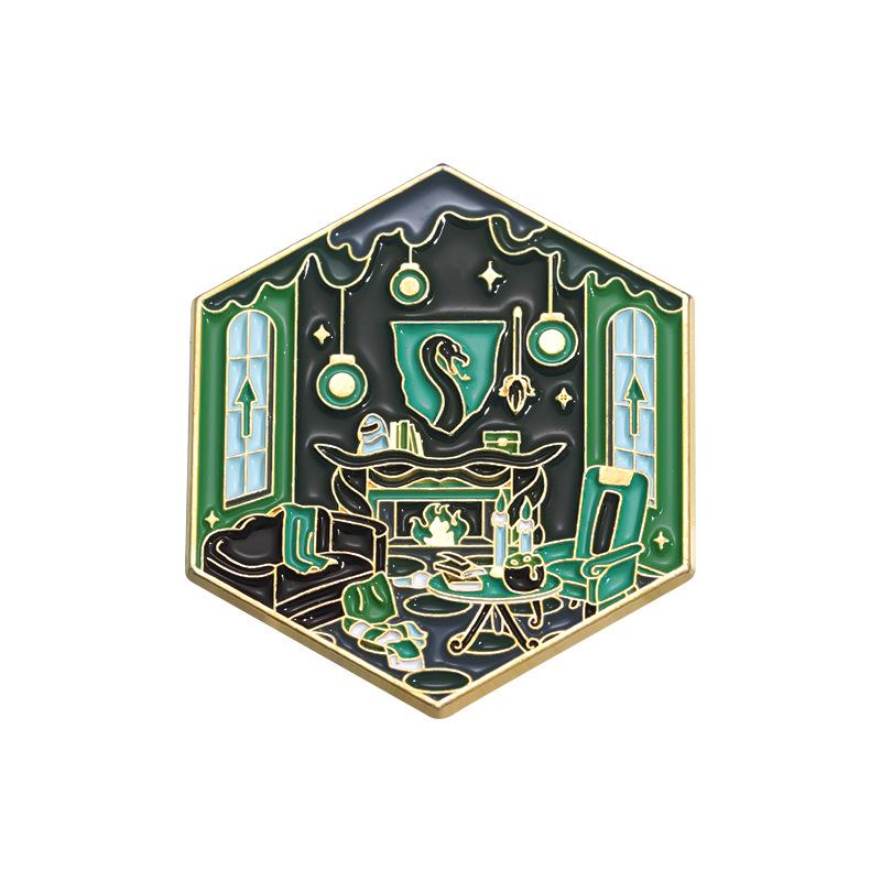 Geometric Color Film & TV Accessories: Magic School Badge Brooch