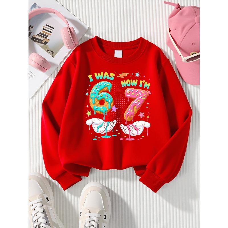 Kids Sweatshirt , Autumn And Winter Round Neck Sweatshirt Casual Comfortable Warm Fashion Printed Top