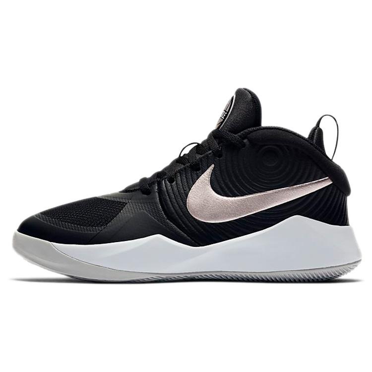 (GS) Nike Team Hustle D 9 Black Silver Kids AQ4224-001 EU 35.5
