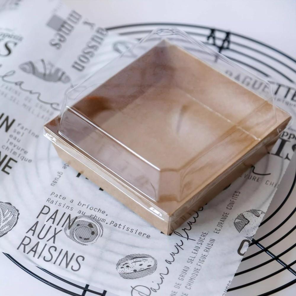 20pcs Food Packaging Clear Lid Packaging Box With Clear Lid Disposable Food Box  Cake
