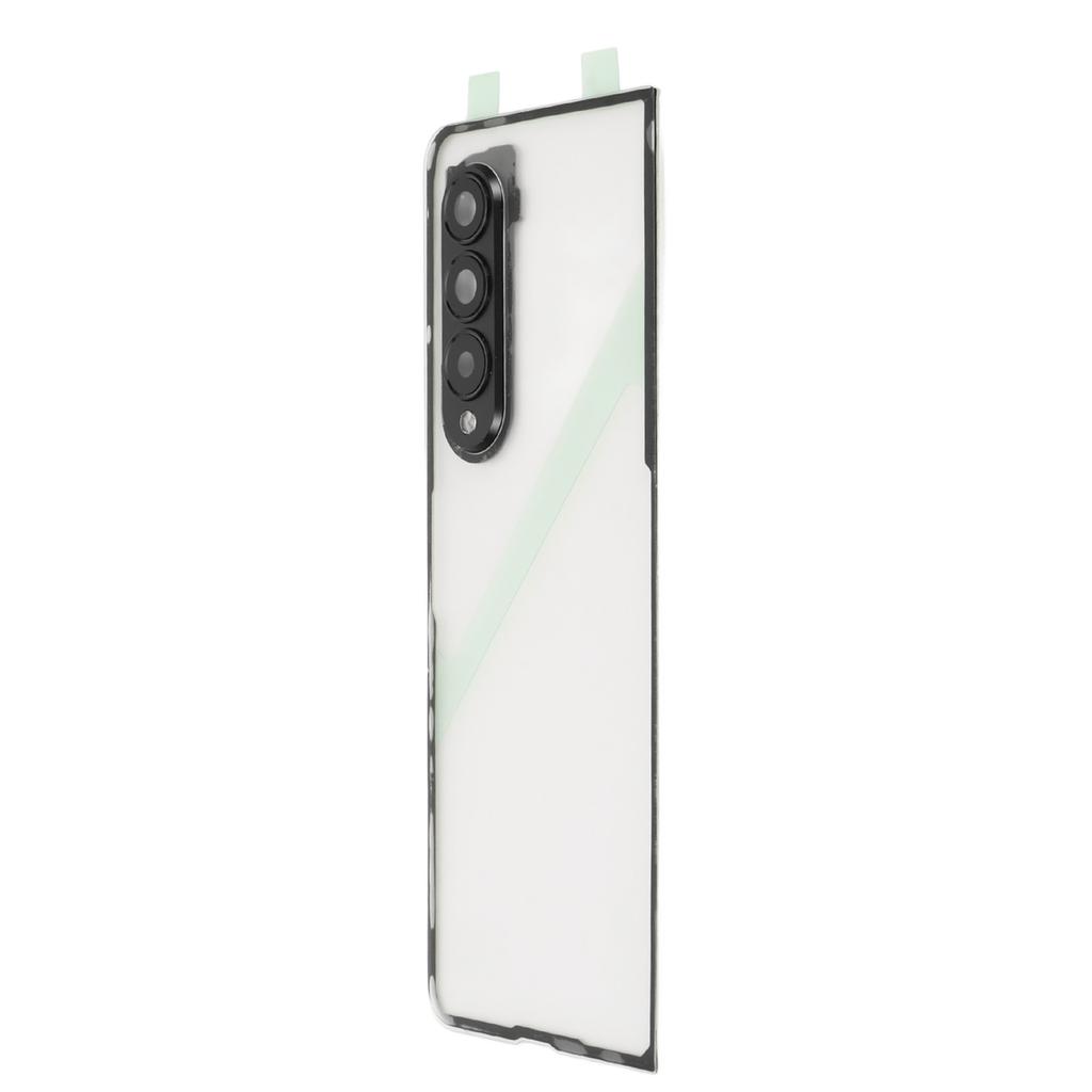 Cover Posteriore in Vetro Trasparente per Cellulare Sostitutiva per Fold 3 5G F926 con Supporto per Telefono e Foro per Obiettivo Fotocamera