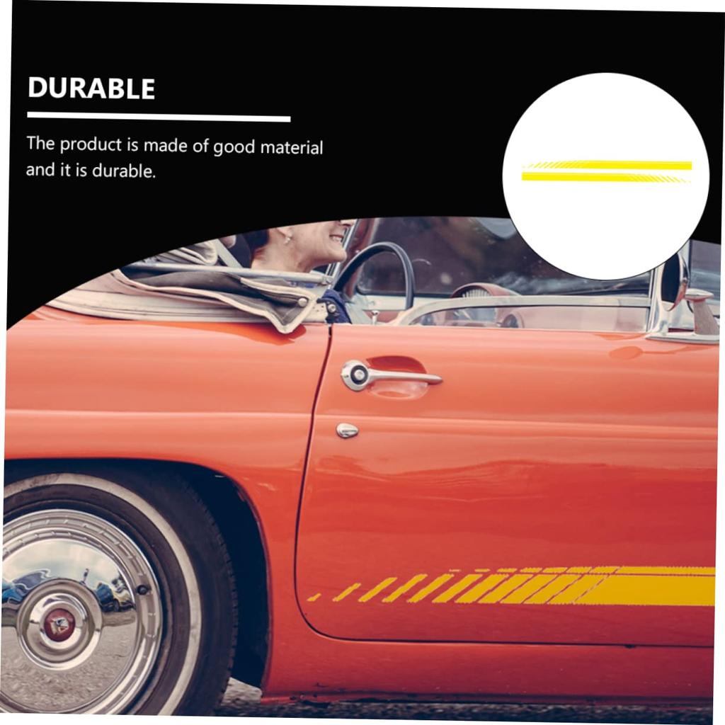 POPETPOP 1 Set Car Body Sticker Hood Stripe Sticker Car Side Racing Vinyl Auto