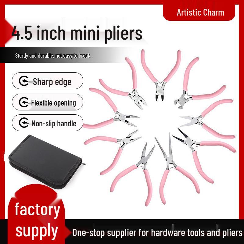 Multi-functional Needle, Round & Angled-nose Pliers for DIY Wire Wrapping & Beading Angled-nose Pliers