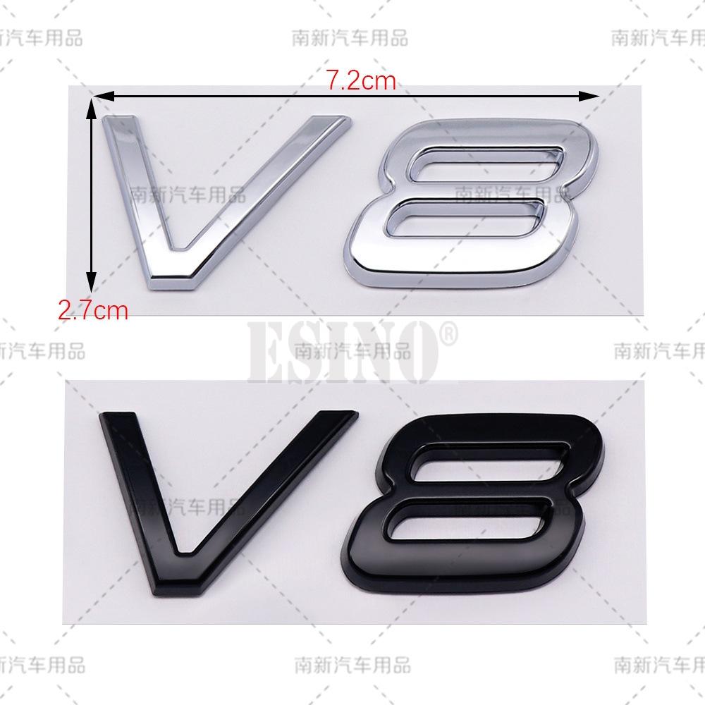 Neues 3D V8 ABS Klebe-Heckklappen-Emblem Karosserie-Plakette Aufkleber für Volvo S80 XC90 4.4 V8 B8444S