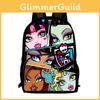 Capacity Children Large Backpack With Monster High Print Design For Daily School