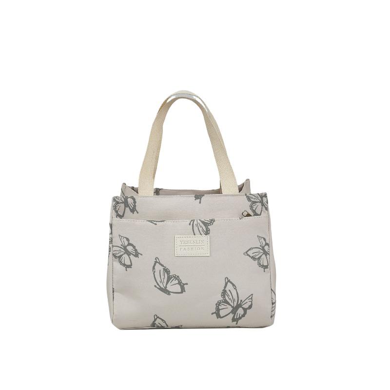 Wind butterfly handbag female, high-value mommy goes out to carry bags, office workers lunch box bento bag