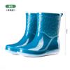 New non-slip waterproof flat-bottomed fashion rain boots for women, medium tube fashion for women, adult thick-soled rain shoes for women