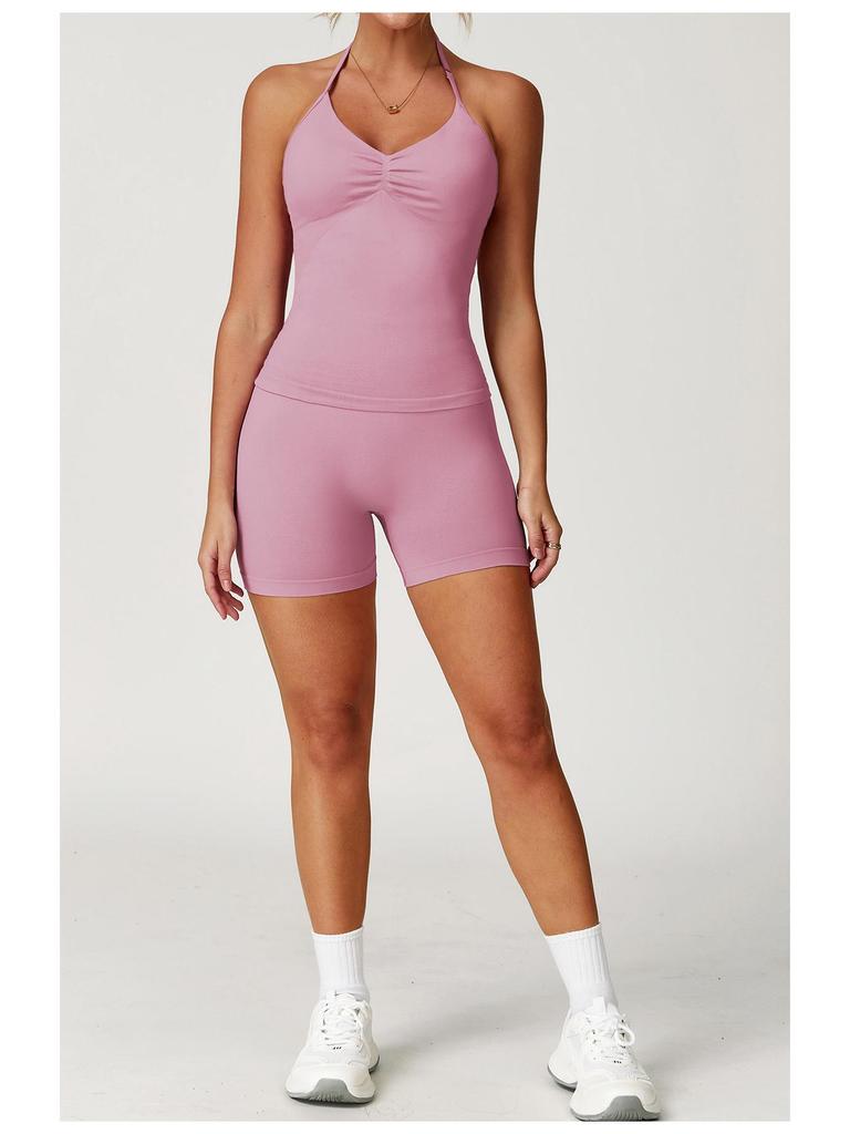 ZeChuang Women's Seamless High Waist Yoga Shorts - Butt-Lifting, Quick-Drying Summer Fitness Pants