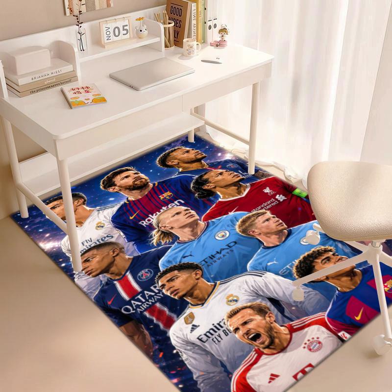 players Lamine Yamal and Erling Haaland, Vinicius Junior and Kylian Mbappé carpet is suitable for living room and bedroom office decorative carpet L1