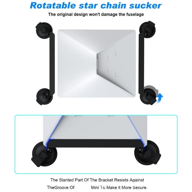 Tragbarer Auto-Halterständer mit starker Saugkraft für Satellitengeräte und elektronische Gadgets Navigation Stabile Positionierung