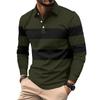 Autumn Men's Sportswear New Arrival Long-Sleeved Striped Collared Casual T-Shirt Polo Shirt