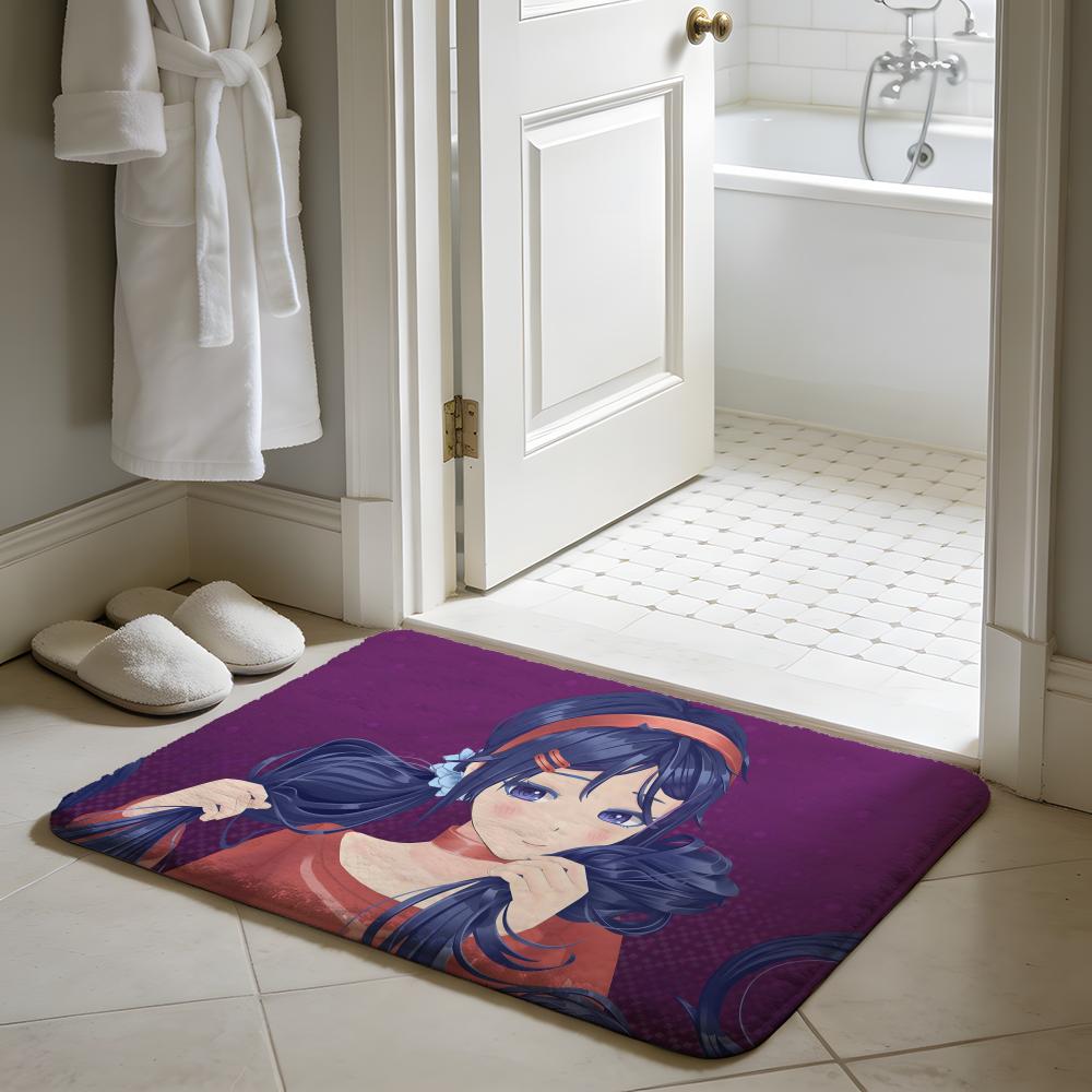 MMiSide Mita Floor Mat Soft Flannel Absorbent Mat Non-Slip Rug Home Bedroom Bathroom