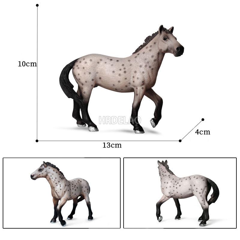 Zwierzęta Gospodarskie Model Konia Akcja Appaloosa Harvard Hanoverski Clydesdale Quarter Koń Arabski Figurki Jeździeckie Zabawki dla Dzieci