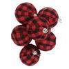 6 Stück 70 mm 2,76 Zoll Weihnachtskugeln Weihnachtsbaumschmuckkugeln Neujahrsdeko Rot
