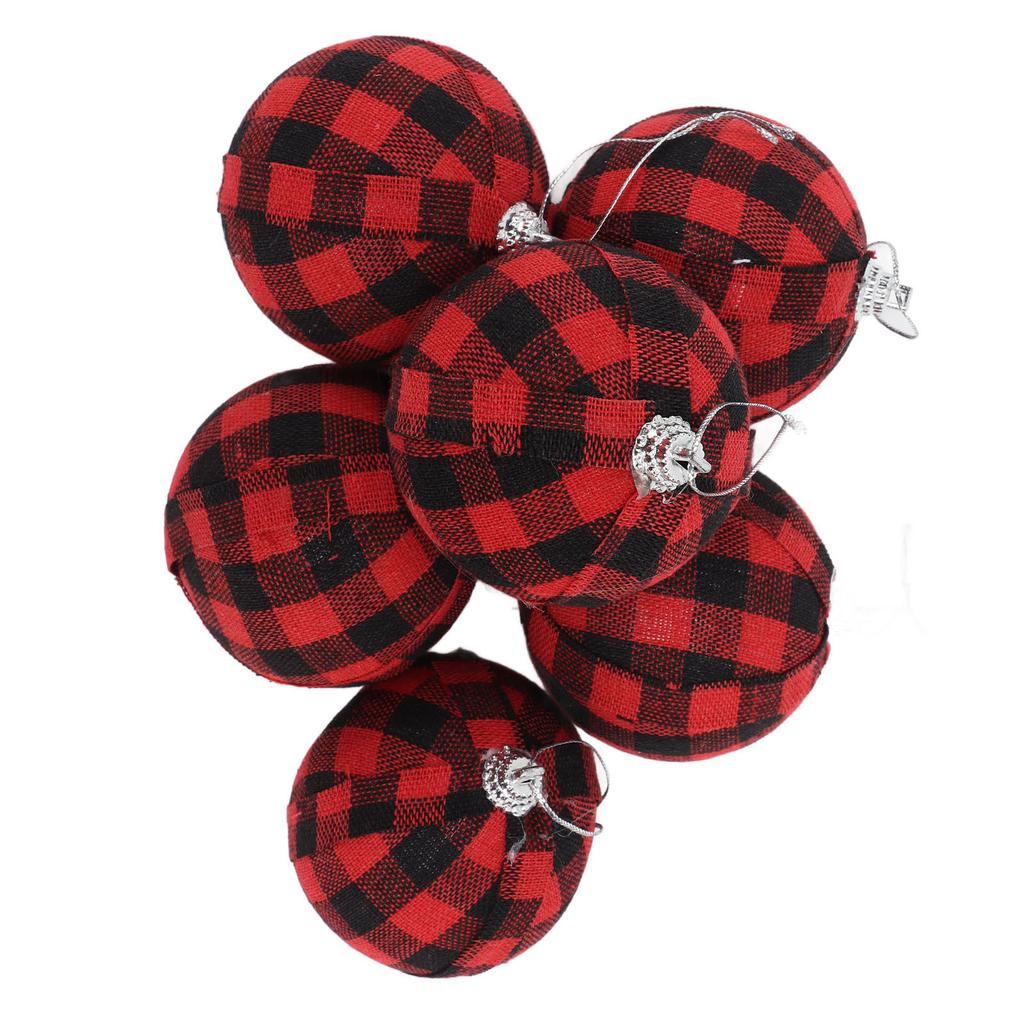 6 Stück 70 mm 2,76 Zoll Weihnachtskugeln Weihnachtsbaumschmuckkugeln Neujahrsdeko Rot