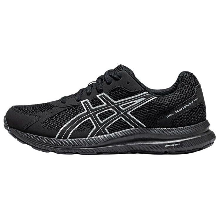 Asics Gel-Contend 7 Comfortable Fashion Fabric Synthetic Leather Shock Absorbing Durable Low-Top Casual Running Shoes Men Sneaker Black 1011B917-001