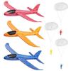 Toyvian 3-teiliges Set fliegender Segelflugzeuge, leichte Wurfflugzeuge, lustiges Spielzeug, Partygeschenke für Kinder mit 3 Fallschirmjägern (Zufällige Farbe)