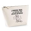 Toiletry Bag - PLANETEE - I Can't Minimalist - 100% Cotton - 3 L (28×19×9 Cm) - Beige, Metal Zip