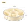 ZISIZ Rotating Six-Compartment Hot Pot Prep Tray