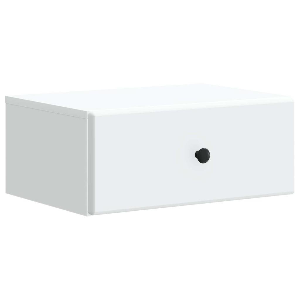 Wall Mounted Nightstand White 49 x 34.5 x 20 cm Engineered Wood