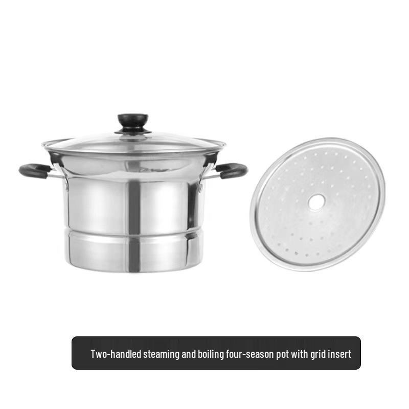 

Stainless Steel Multifunctional Noodle Pot with Strainer, Large Capacity Deep Fryer, Universal Cooking Pot for Home Use. 22 cm