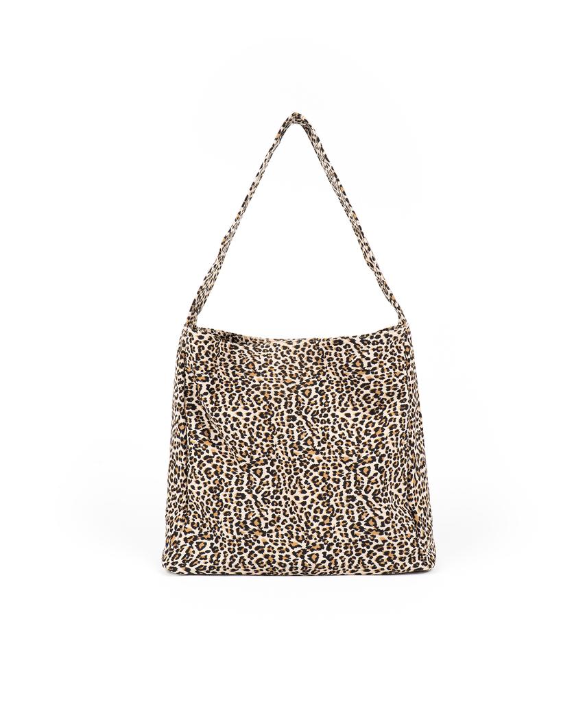 Roidesrois Leopard Flat Hobo Shopper Bag (Beige)