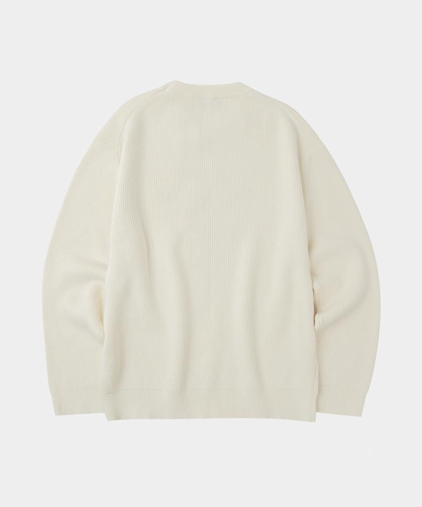 LETTERCOMO Essential Hazzi Round Knit Cream