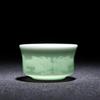 Ceramic Hand-Carved Lotus Dragon Teacup Jingdezhen Celadon Master Tea Cups 100ML